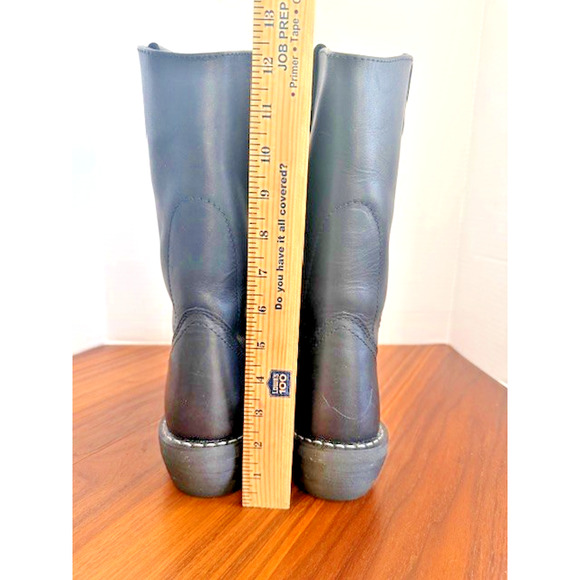 New Mason Western Leather 981 Black Mens Boots Cowboy 9 D Riding USA
